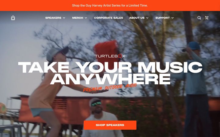 Screenshot of turtleboxaudio.com