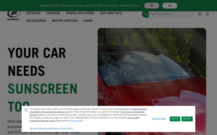 Captura de pantalla de turtlewax.com