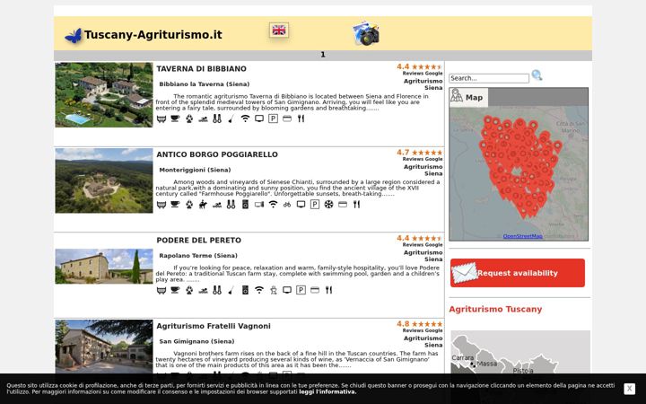 Screenshot of tuscany-agriturismo.it