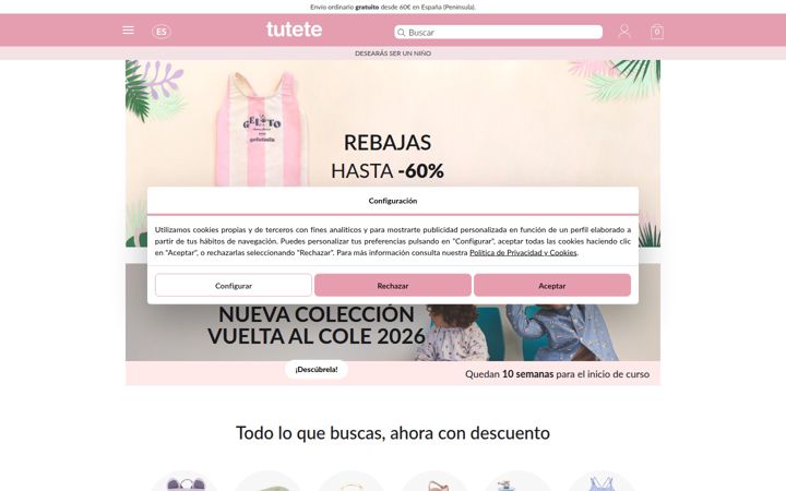 Screenshot of tutete.com