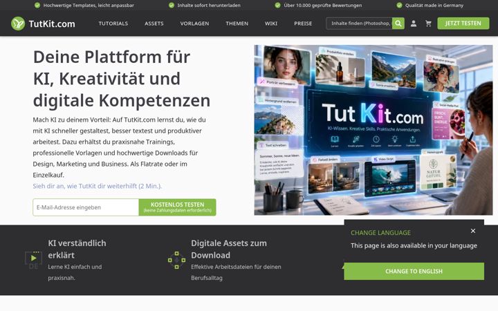 Screenshot of tutkit.com