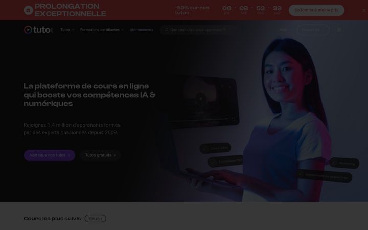 Screenshot of tuto.com