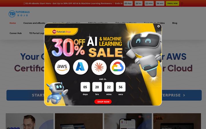 Screenshot of tutorialsdojo.com