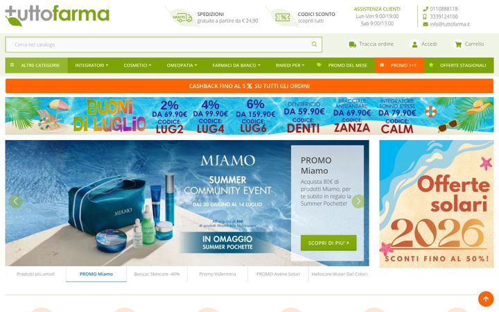 Screenshot of tuttofarma.it