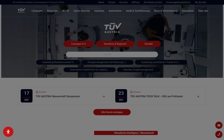 Screenshot von tuv.at