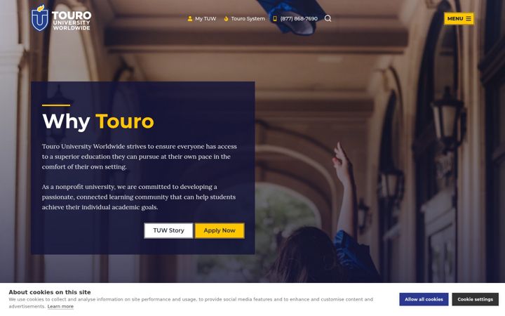 Screenshot of tuw.edu