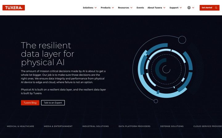 Screenshot of tuxera.com
