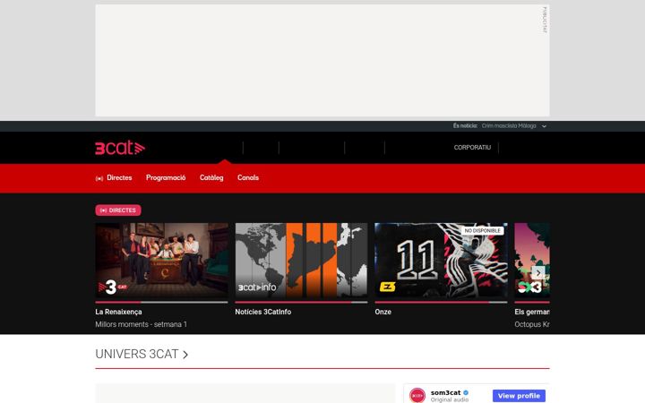 Screenshot of tv3.cat