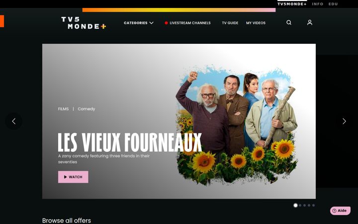 Screenshot of tv5mondeplus.com
