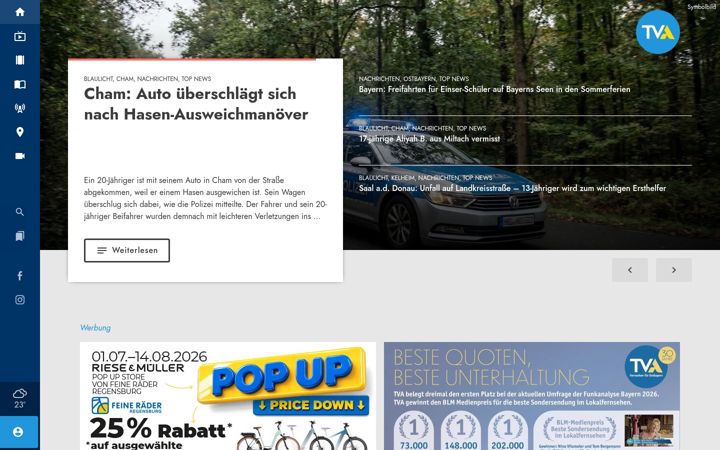Screenshot of tvaktuell.com
