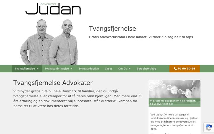 Screenshot of tvangsfjernelse-advokater.dk