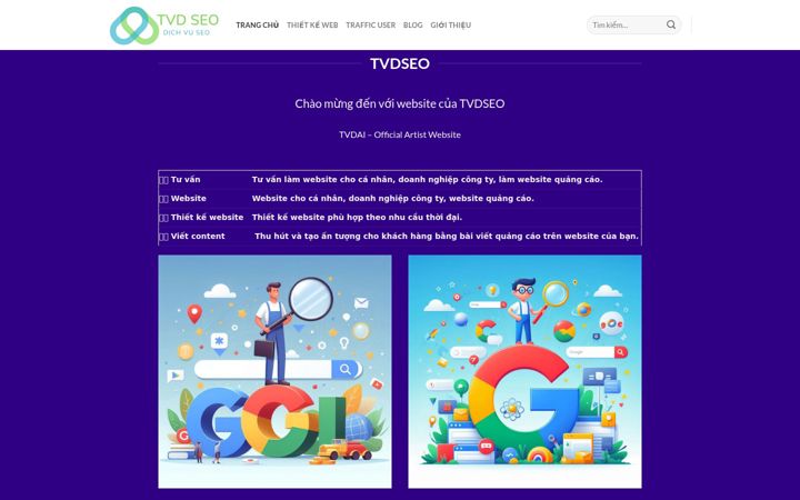 Screenshot of tvdseo.com