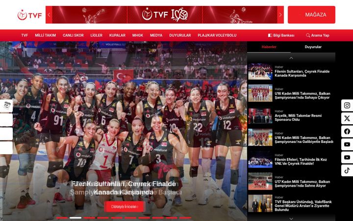 Screenshot of tvf.org.tr