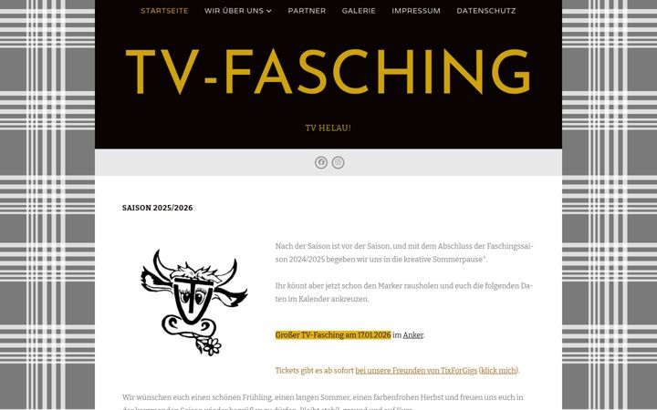 Captură de ecran a tvfasching.de