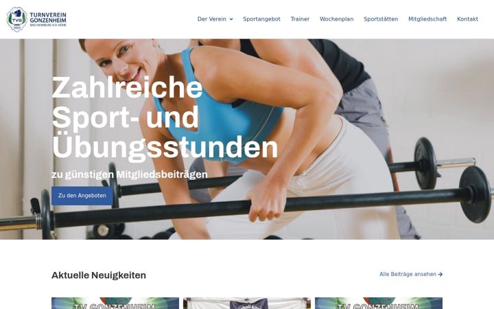 Screenshot of tvgonzenheim.de