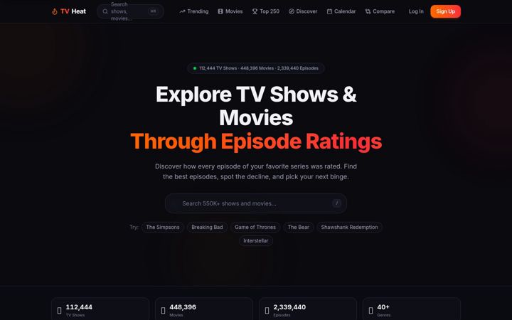Screenshot of tvheat.com