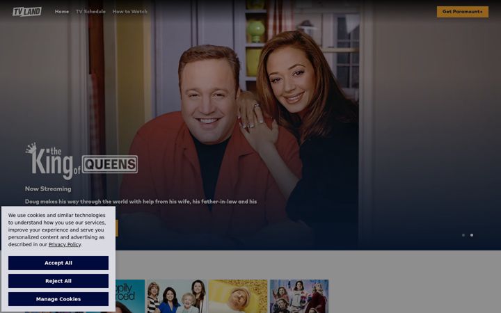 Screenshot of tvland.com