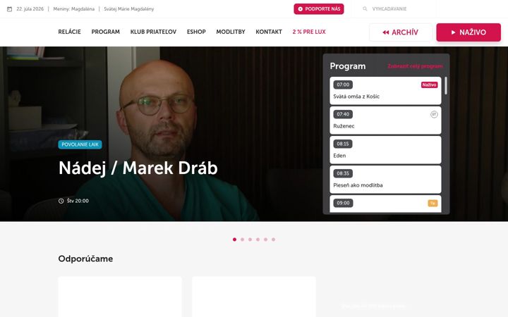 Screenshot of tvlux.sk