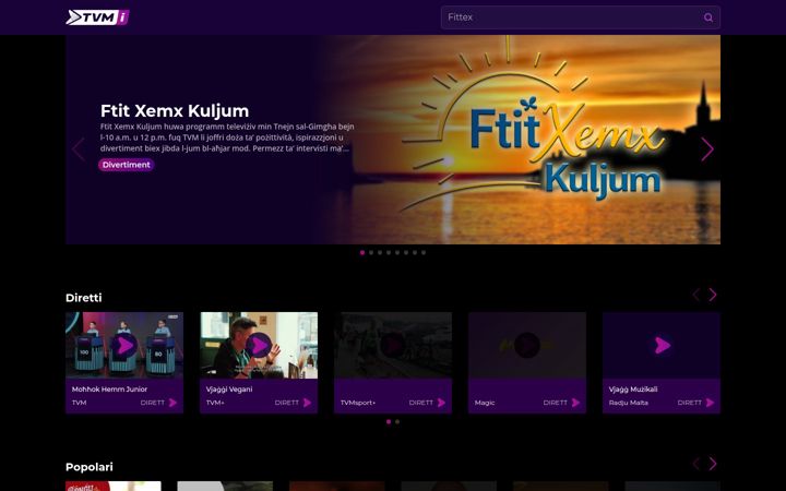 Screenshot of tvmi.mt