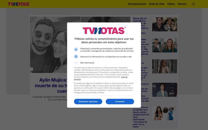Screenshot of tvnotas.com.mx