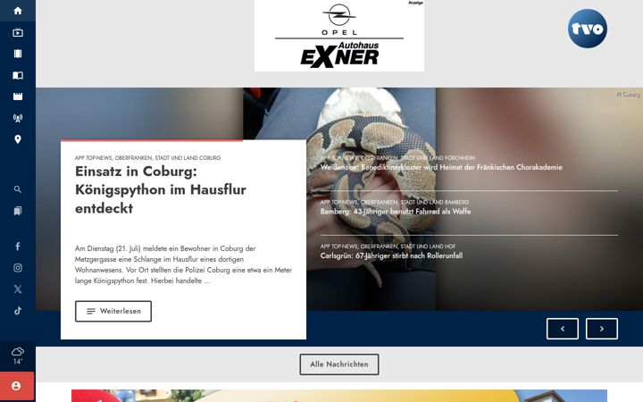 Screenshot of tvo.de