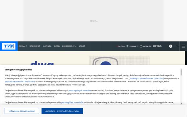 Screenshot of tvp.pl