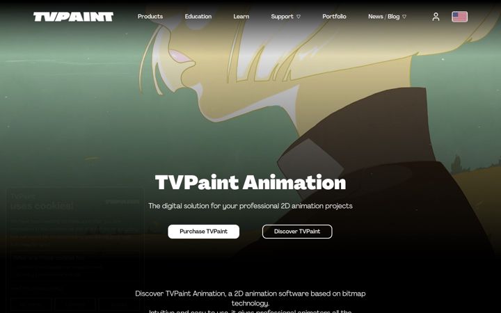 Screenshot of tvpaint.com