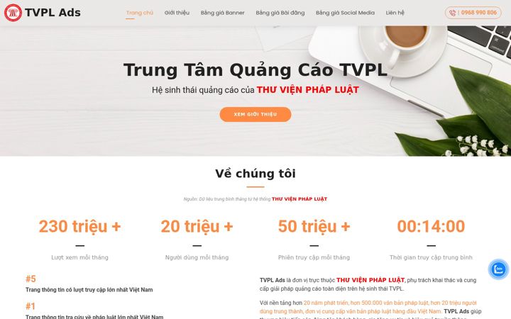 Screenshot of tvpl.vn