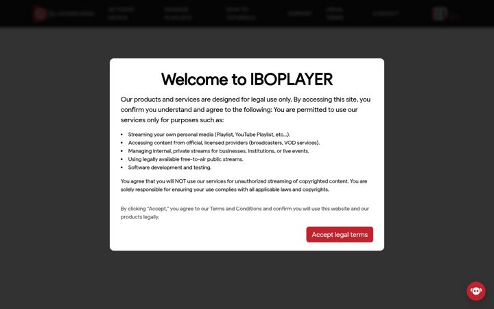 Screenshot of tvplayeribo.com