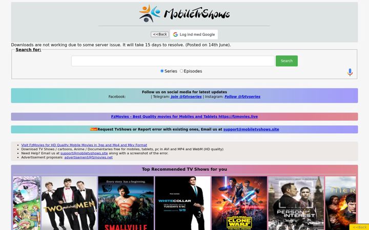 Screenshot of tvseries.in