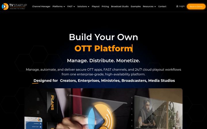 Screenshot of tvstartup.com
