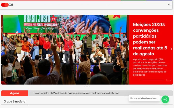 Screenshot of tvtnews.com.br