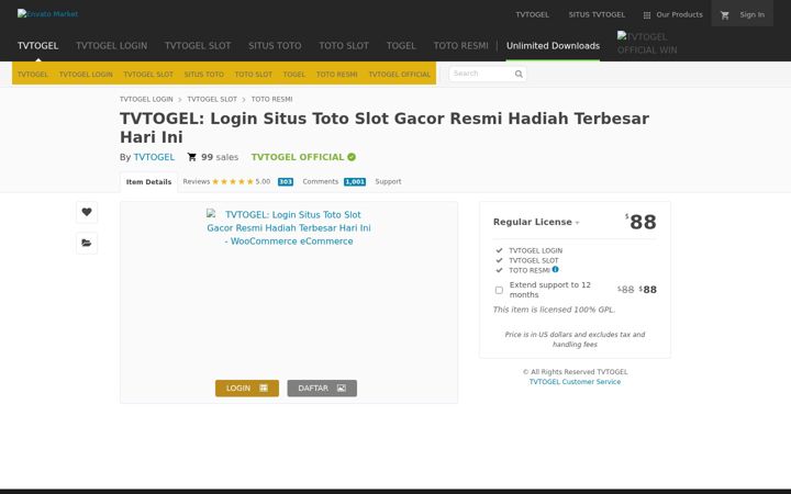 Screenshot of tvtogel.co