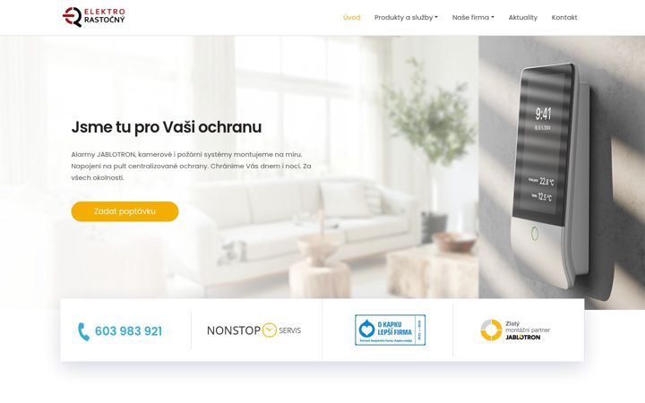 Screenshot of tvujalarm.cz