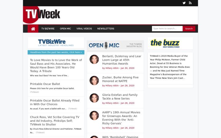 Ekrano kopija tvweek.com