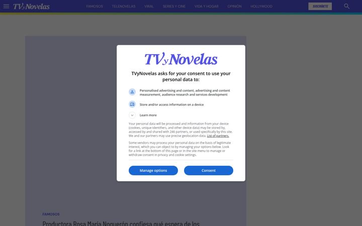 Screenshot of tvynovelas.com