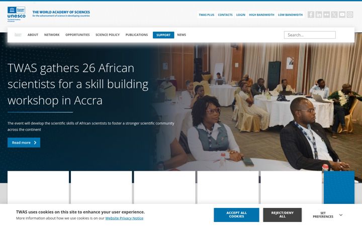 Screenshot of twas.org