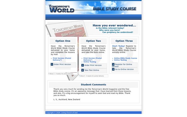 Skjermbilde av twbiblecourse.org