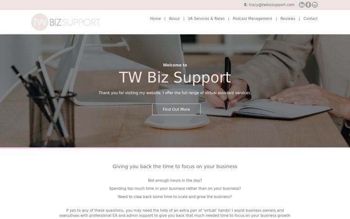 Screenshot of twbizsupport.com