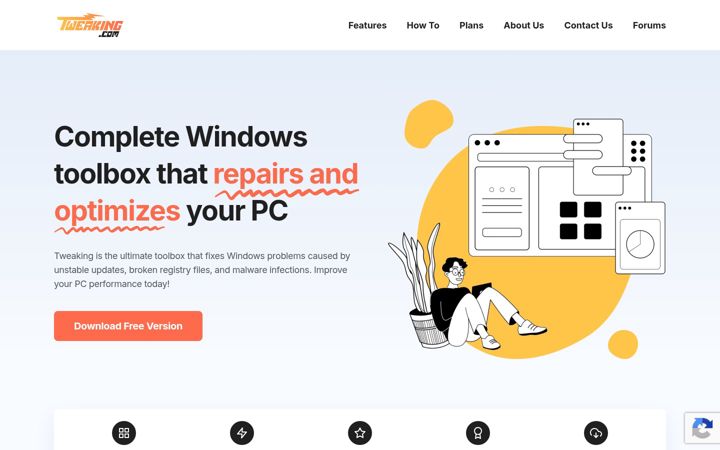 Screenshot of tweaking.com