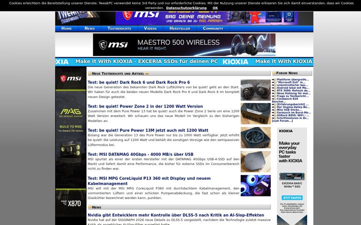 Screenshot of tweakpc.de