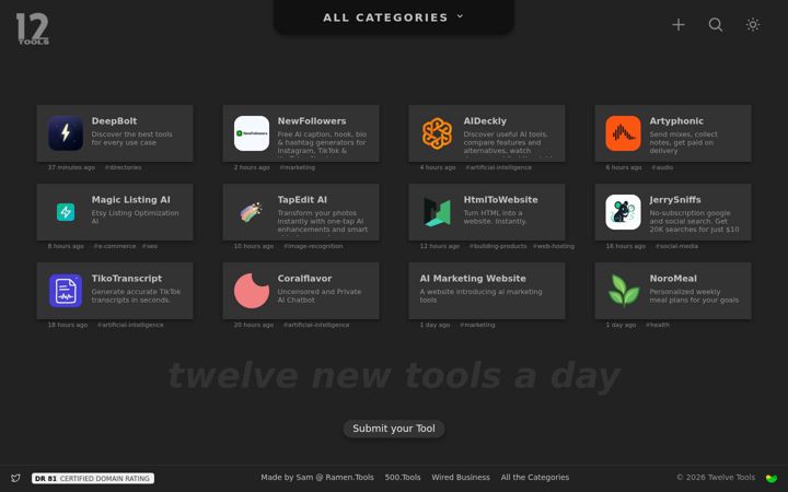 Screenshot του twelve.tools