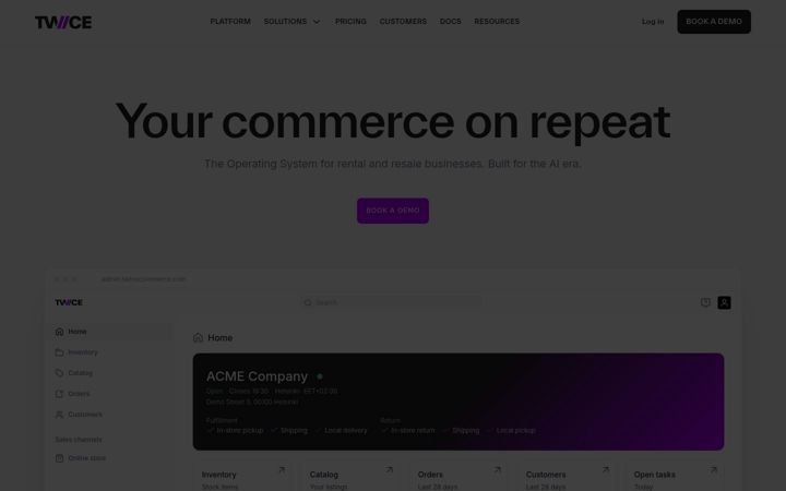 Screenshot of twicecommerce.com