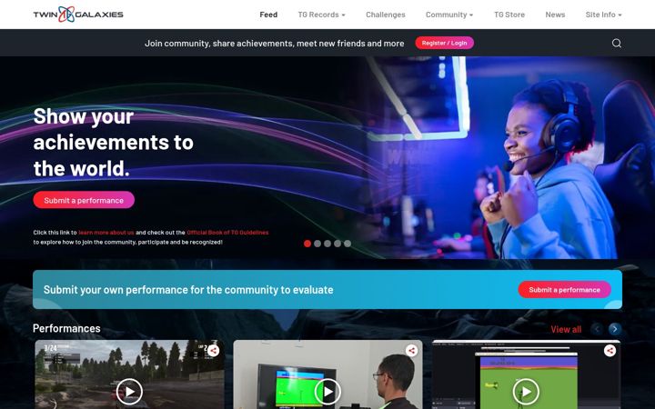 Screenshot of twingalaxies.com