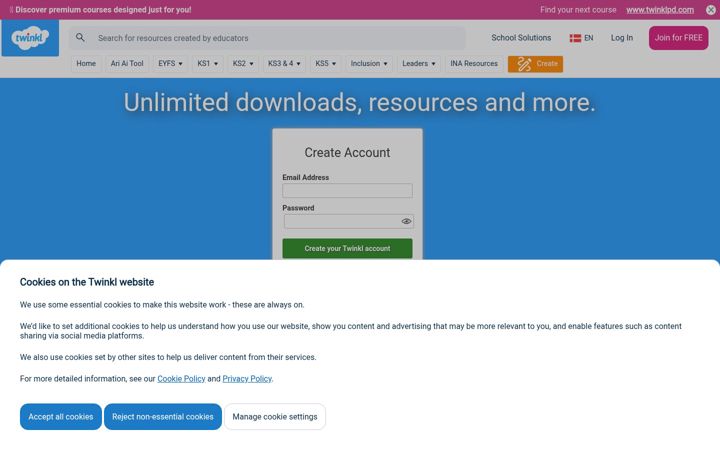 Screenshot of twinkl.ca