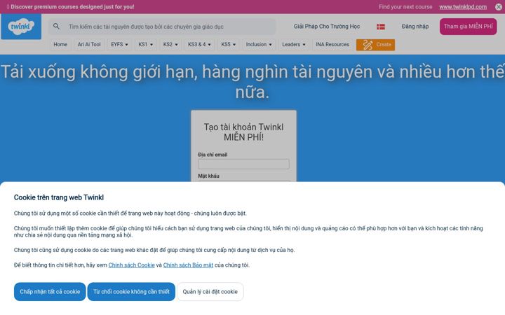 Screenshot of twinkl.com.vn