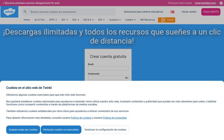 Screenshot of twinkl.es