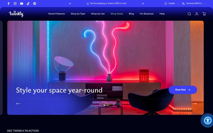 Screenshot of twinkly.com