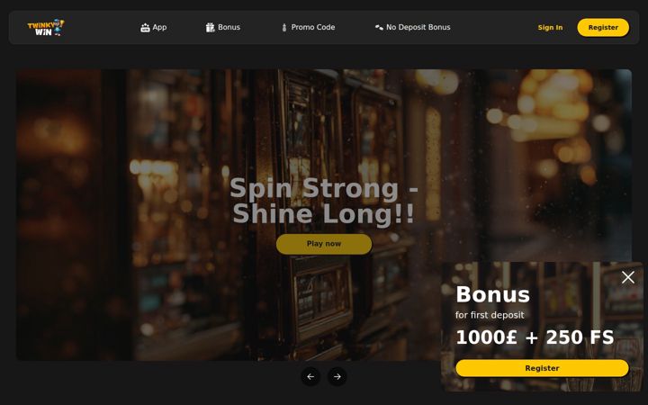 Screenshot of twinkywin.io