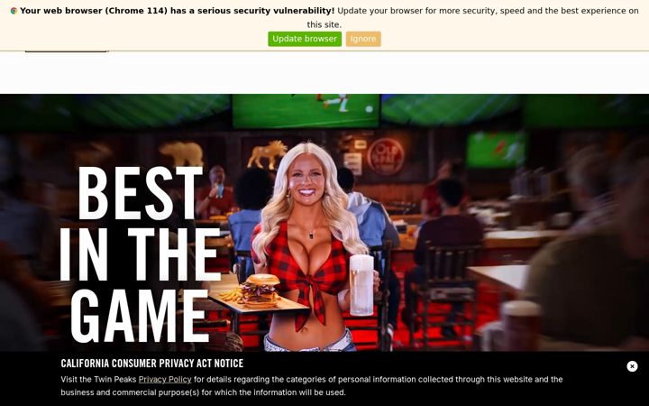 Screenshot του twinpeaksrestaurant.com
